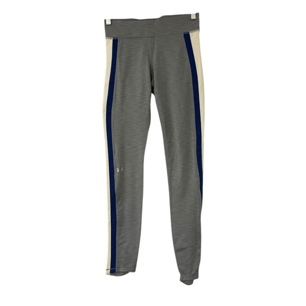 Under Armour Womens Leggings Small Gray Coldgear Compression Gym Activewear NWT